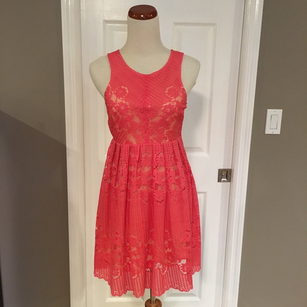 Free People crochet dress open back, size 0